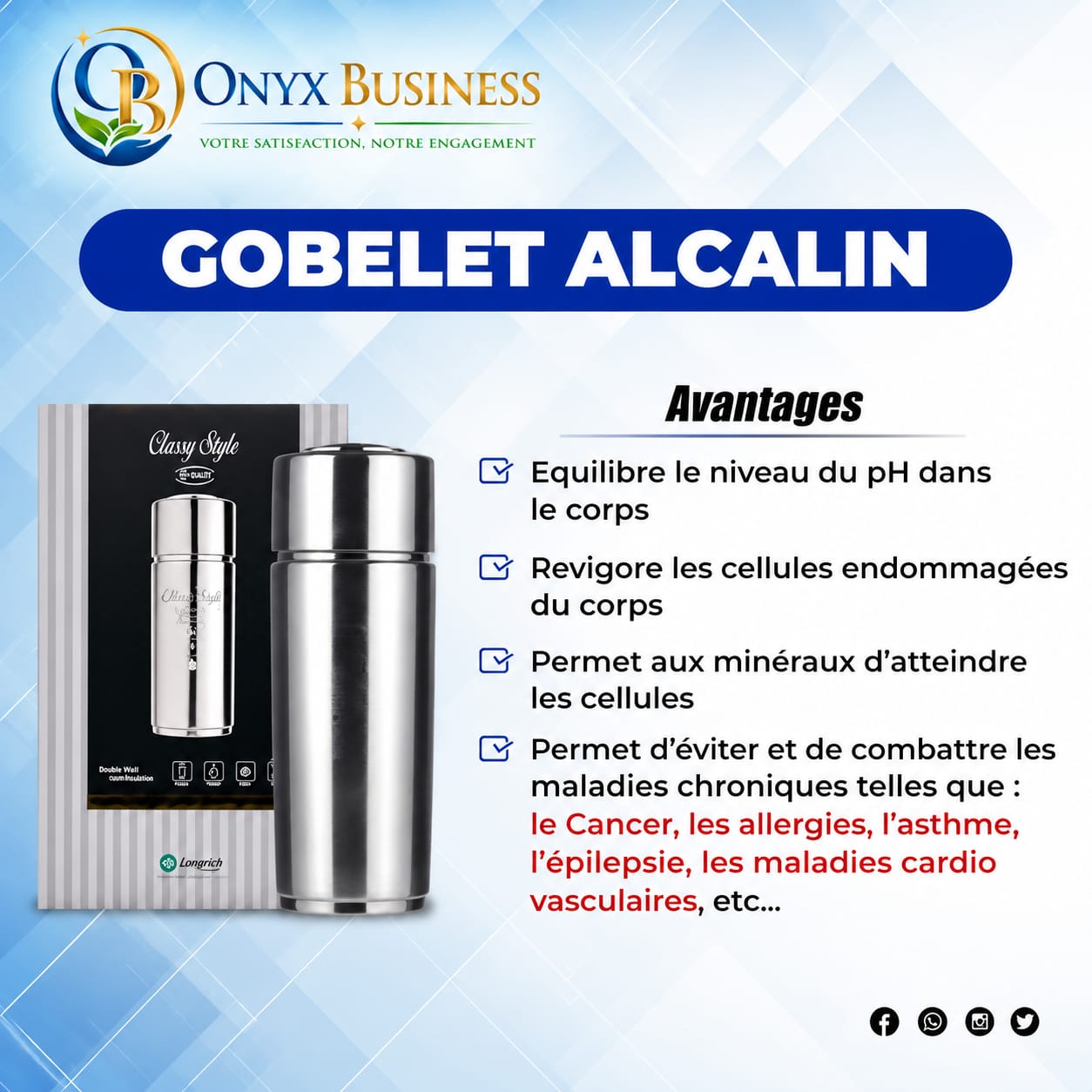 GOBELET ALCALIN LONGRICH
